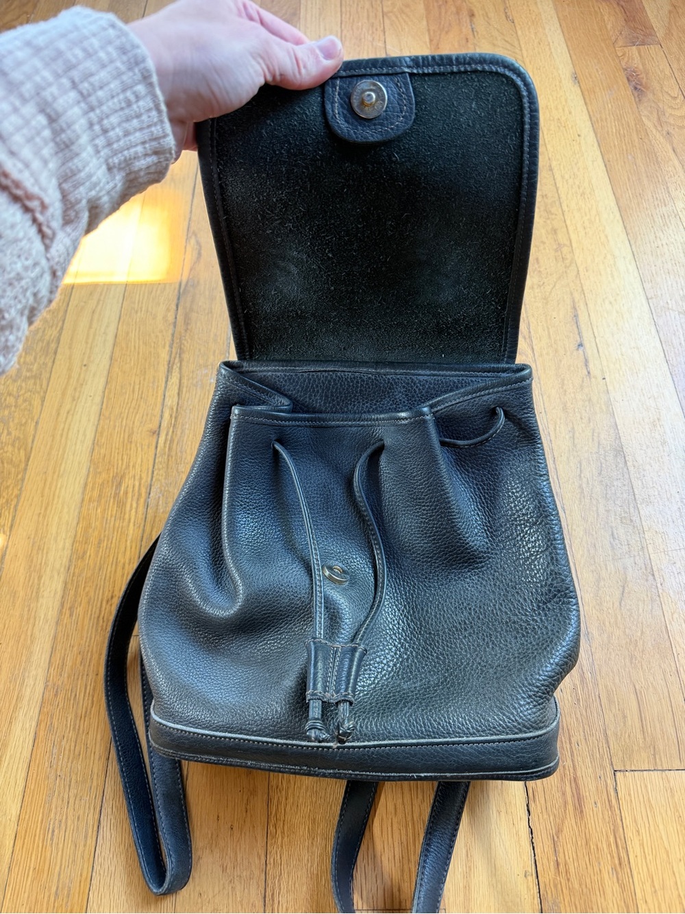 Coach black pebble leather mini backpack - Picture 3 of 8